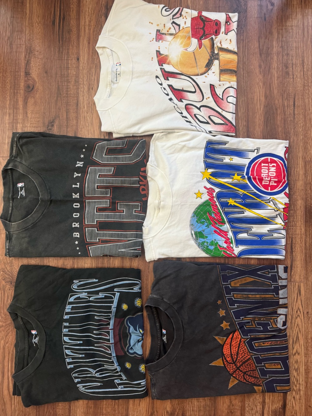 Men’s Abercrombie & Fitch NBA Collab T-Shirt Lot (5) sz: XL